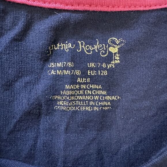 Girls Sz 7/7-8 Set of 2 Tops Cynthia Rowley Jenna & Jessie USA Floral Sequence - Picture 4 of 12